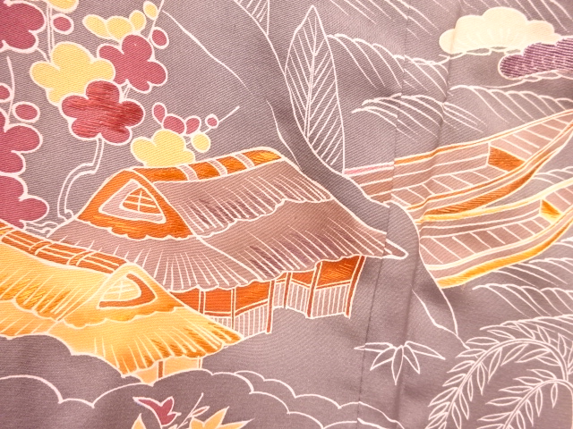  茶屋辻模様刺繍訪問着